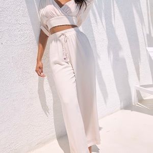 Lulus Two Piece Beige Vacation Jumpsuit 🤍